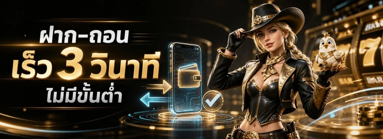 ระบบฝากถอนออโต้ FINN88GOLD รวดเร็วไม่มีขั้นต่ำ
